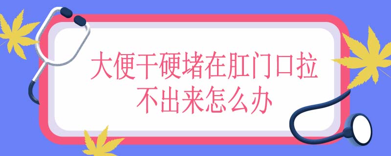 大便干硬堵在肛门口拉不出来怎么办