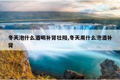 冬天泡什么酒喝补肾壮阳,冬天用什么泡酒补肾