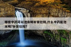 <b>哪些中药可以泡水喝补肾壮阳,什么中药能泡水喝?补肾壮阳?</b>