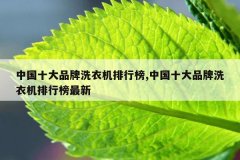 中国十大品牌洗衣机排行榜,中国十大品牌洗衣机排行榜最新