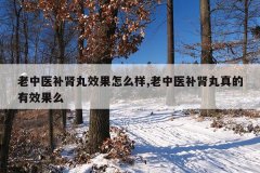 <b>老中医补肾丸效果怎么样,老中医补肾丸真的有效果么</b>