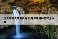 <b>适合学生党的美白方法,隆鼻子哪种最安全永久</b>