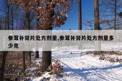 <b>参茸补肾片处方剂量,参茸补肾片处方剂量多少克</b>