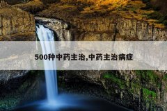 500种中药主治,中药主治病症