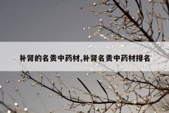 补肾的名贵中药材,补肾名贵中药材排名