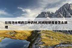 <b>壮阳泡水喝的三种药材,时间短硬度差怎么调理</b>