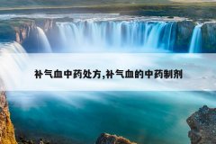 <b>补气血中药处方,补气血的中药制剂</b>