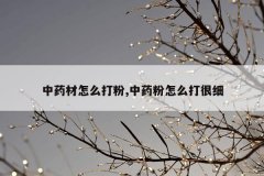 中药材怎么打粉,中药粉怎么打很细